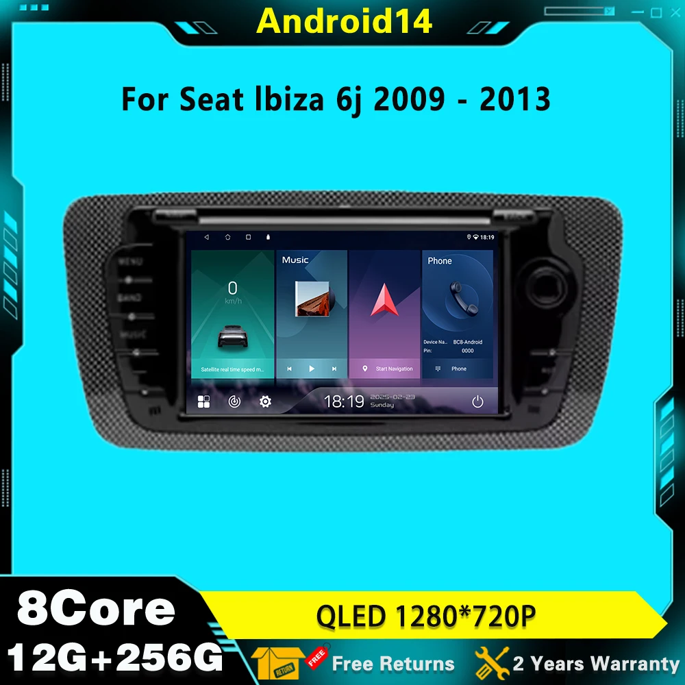 

Car Radio Stereo Head Unit Multimedia Player Navigation GPS DVD WIFI Wireless Carplay Android 14 For Seat lbiza 6j 2009 - 2013