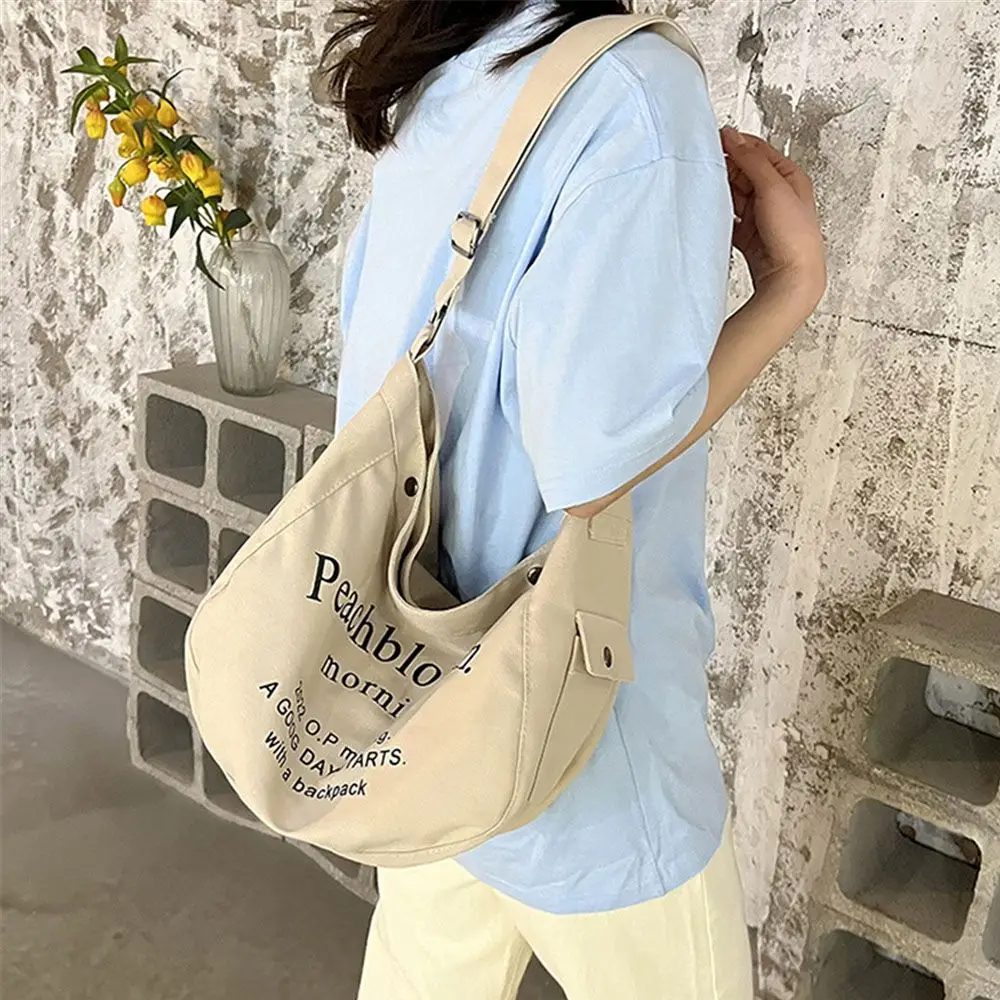 Women Men Canvas Shoulder Bag Large Capacity Handbags Women Travel Sport Crossbody Bags Messenger Bags Books Handbags