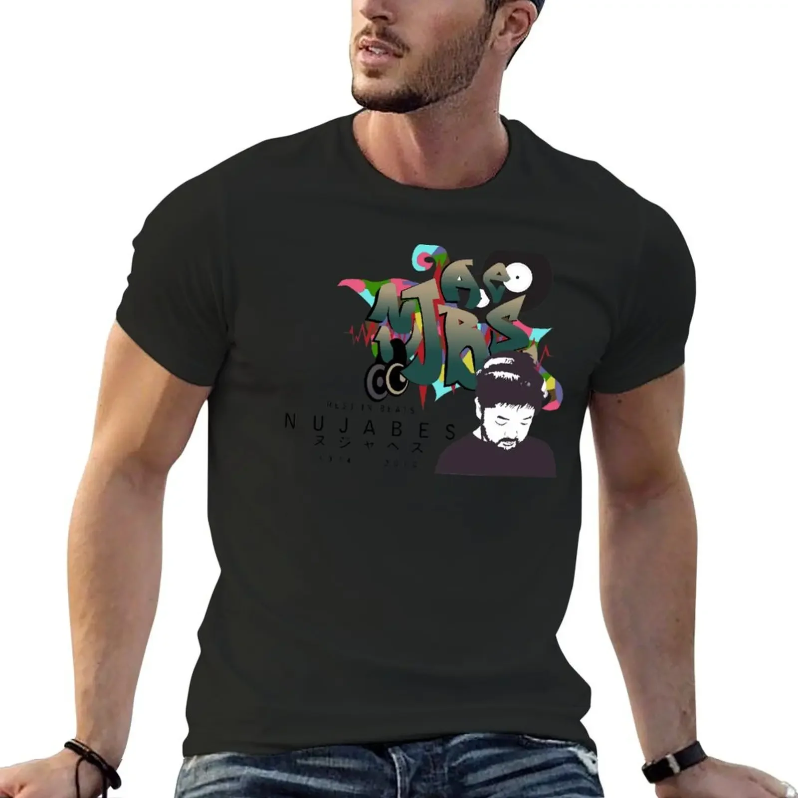 Nujabes Graffiti Custom Design T-Shirt basketball graphic tees essential t shirt blacks black t-shirts for men