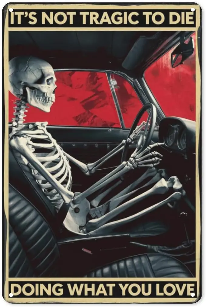Extreme Sports Tin Sign  Edgy Metal Wall Art for Garage, Gym ; Adventure Theme Room Decor-aluminum