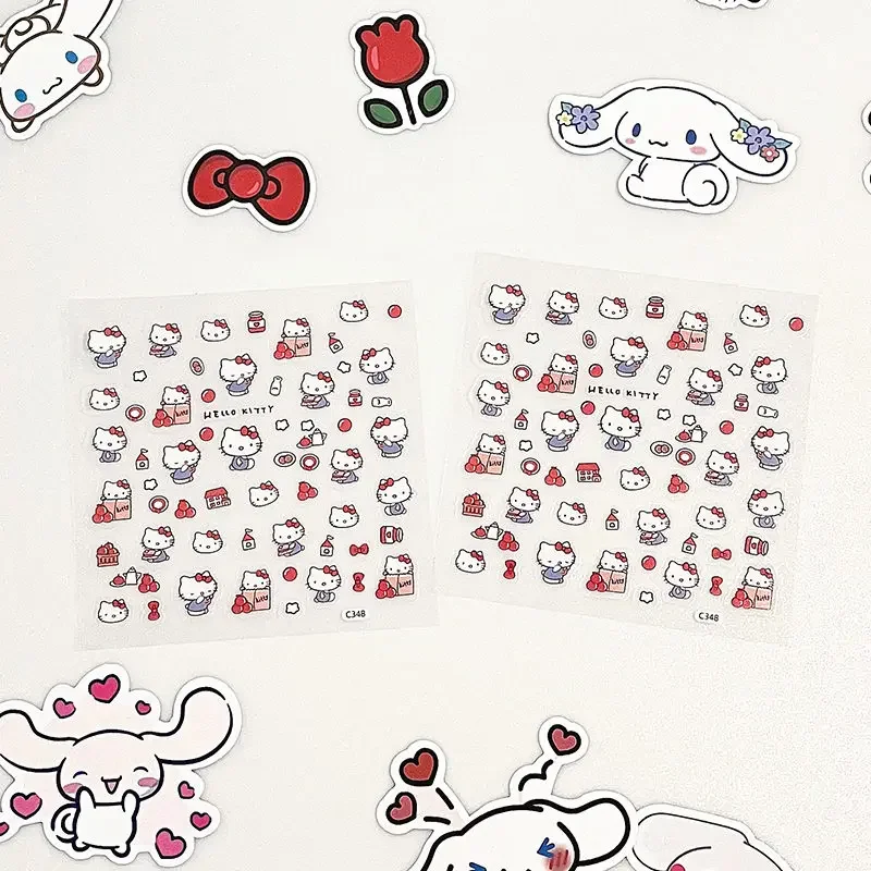 Sanrio Stickers Kuromi Anime Cartoon Kawaii Transparent Cute Creative Decoration Diy Hand Account Material Waterproof Sticker