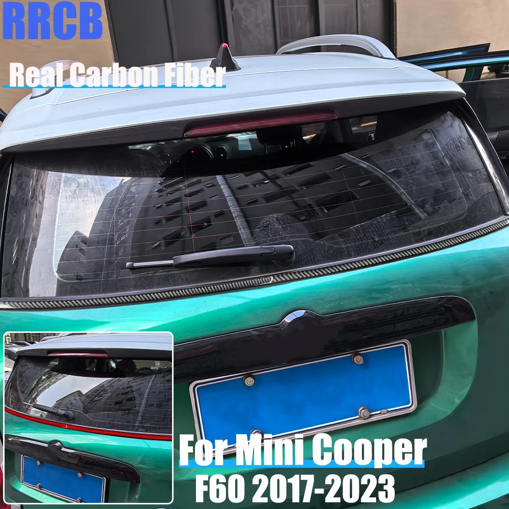 

Настоящее углеродное волокно, автомобильные аксессуары, полоски багажника, декоративная отделка, мягкая наклейка на чехол для MINI F60 Countryman/Cooper 2017-2023