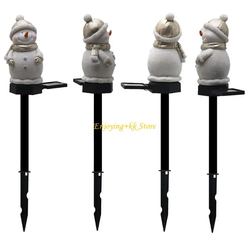 

Q1JB Christmas Led Solar Powered Garden Light Snowman Stake Lamp Waterproof for Outdoor Lawn Courtyard Patio Landscape