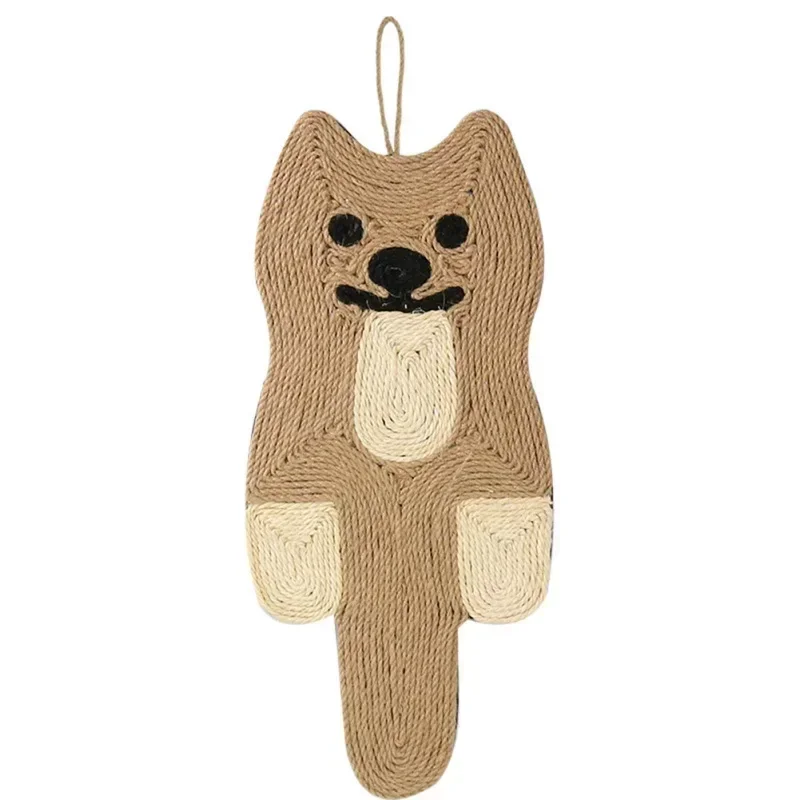 القط خدش السيزال حصيرة مجلس القط مكشطة لشحذ الأظافر القطط شجرة الفئران شكل القط خدش أريكة حصيرة حامي أثاث