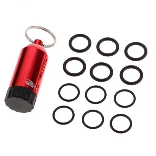 Aluminum Mini Scuba Tank Keychain Kit with Brass Pick and O-rings Compact Diving Ring for Water Sports