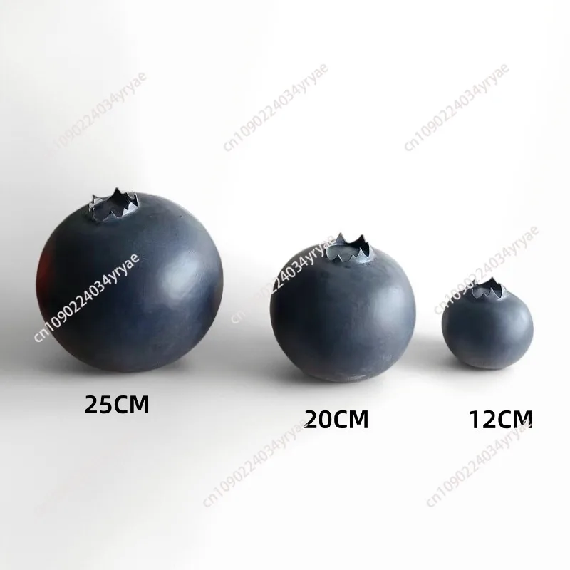 Simulation fruit and vegetable model supermarket store fake basket berry fruit advertising ornament large blueberry model