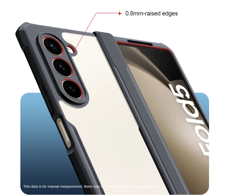Xundd für Samsung Galaxy Z Fold 3, 4, 5, 6-fach, 7, faltbare Hülle, Airbag, Anti-Drop-Kamera, schützt Acryl- und TPU-Abdeckung – Detail 6