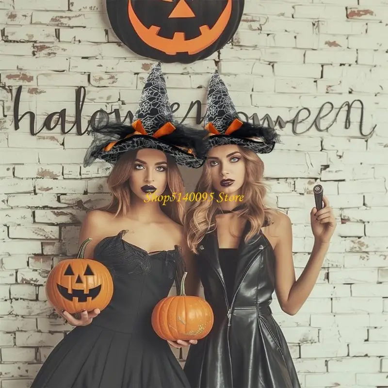 DXAE HALLOWEEN HITCH HAT WITCH MESH COSTUME Accessorio leggero MACCHIO BACCHI COSPLAY per le feste giochi ruolo