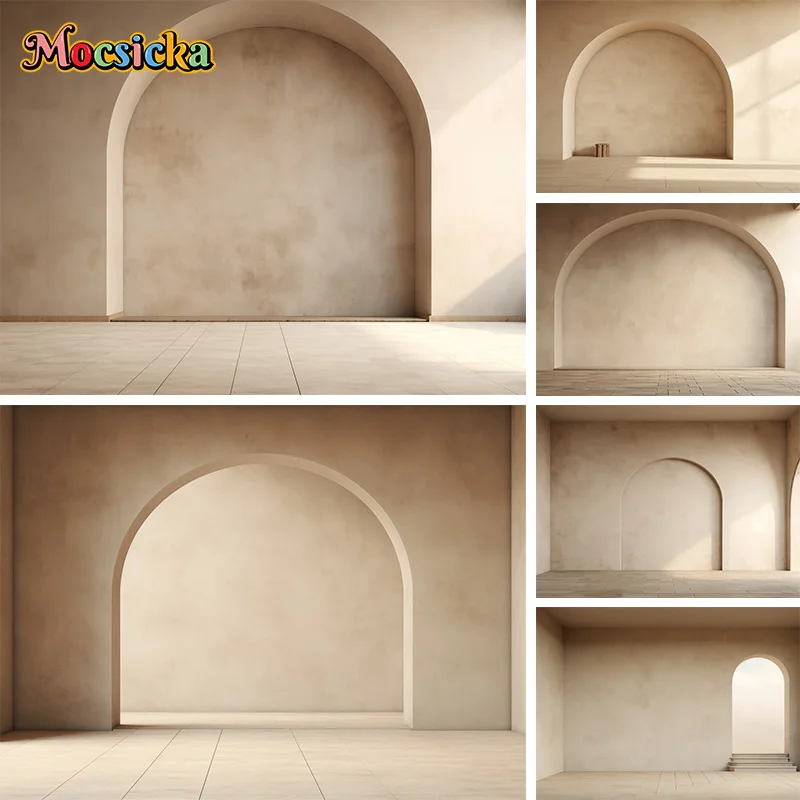 

Romantic Wide Arched Wall Photography Backdrops Maternity Artistic Portraits Photocall Props Children Adult Photo Backgrounds