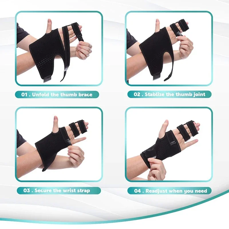 Men Women Trigger Finger Splint Adjustable Finger Support Brace for Broken Joints Sprains Tendonitis Pain Relief Hands Protector