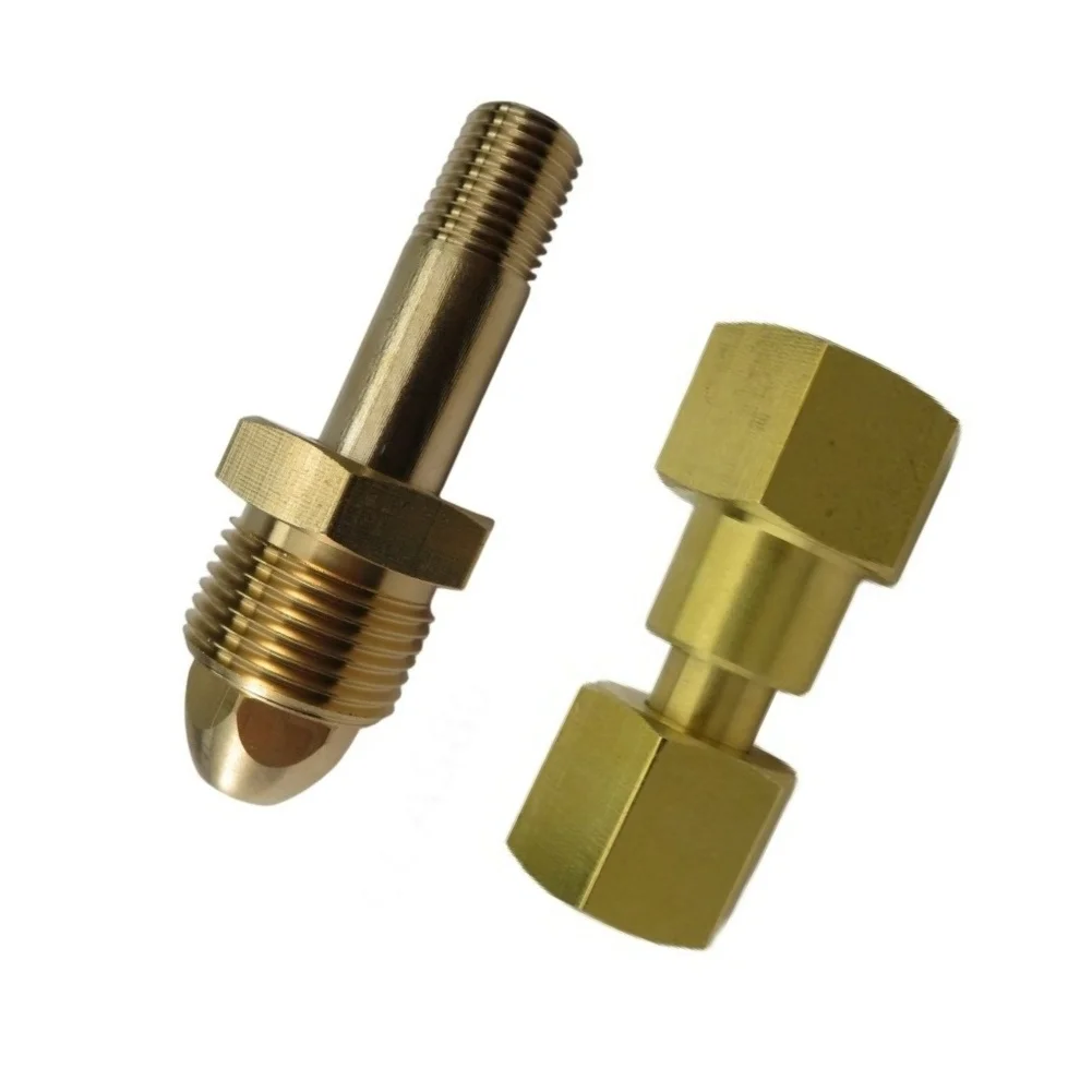 High Pressure Nipple Welding for Gas Regulator Converter For Inert Gas Cylinders 75mm 3in Cga320 To Cga580 Adapter Tank Adapter