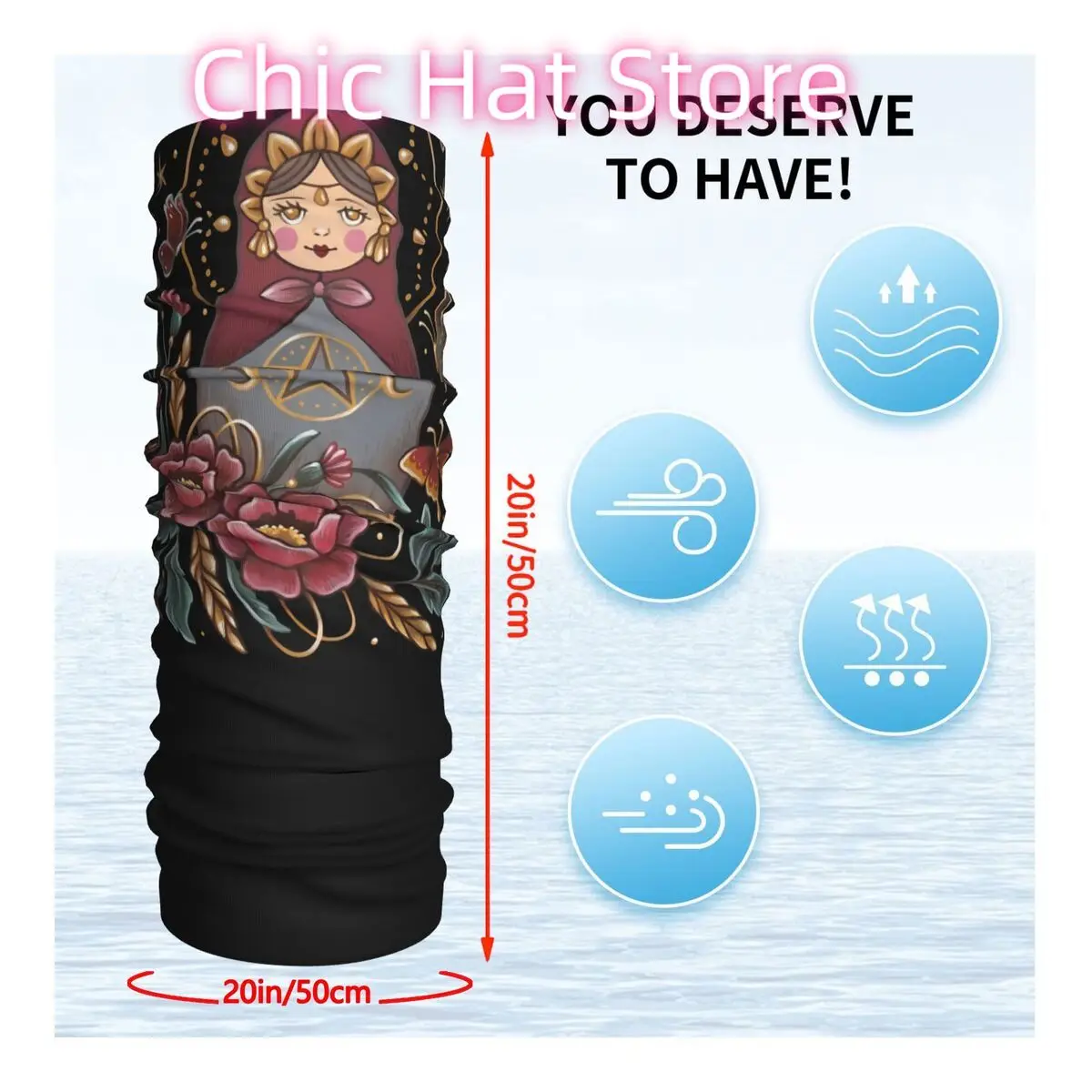 مسحور دمية الساحرة وشاح منديل الرقبة قناع الوجه البوليستر #2