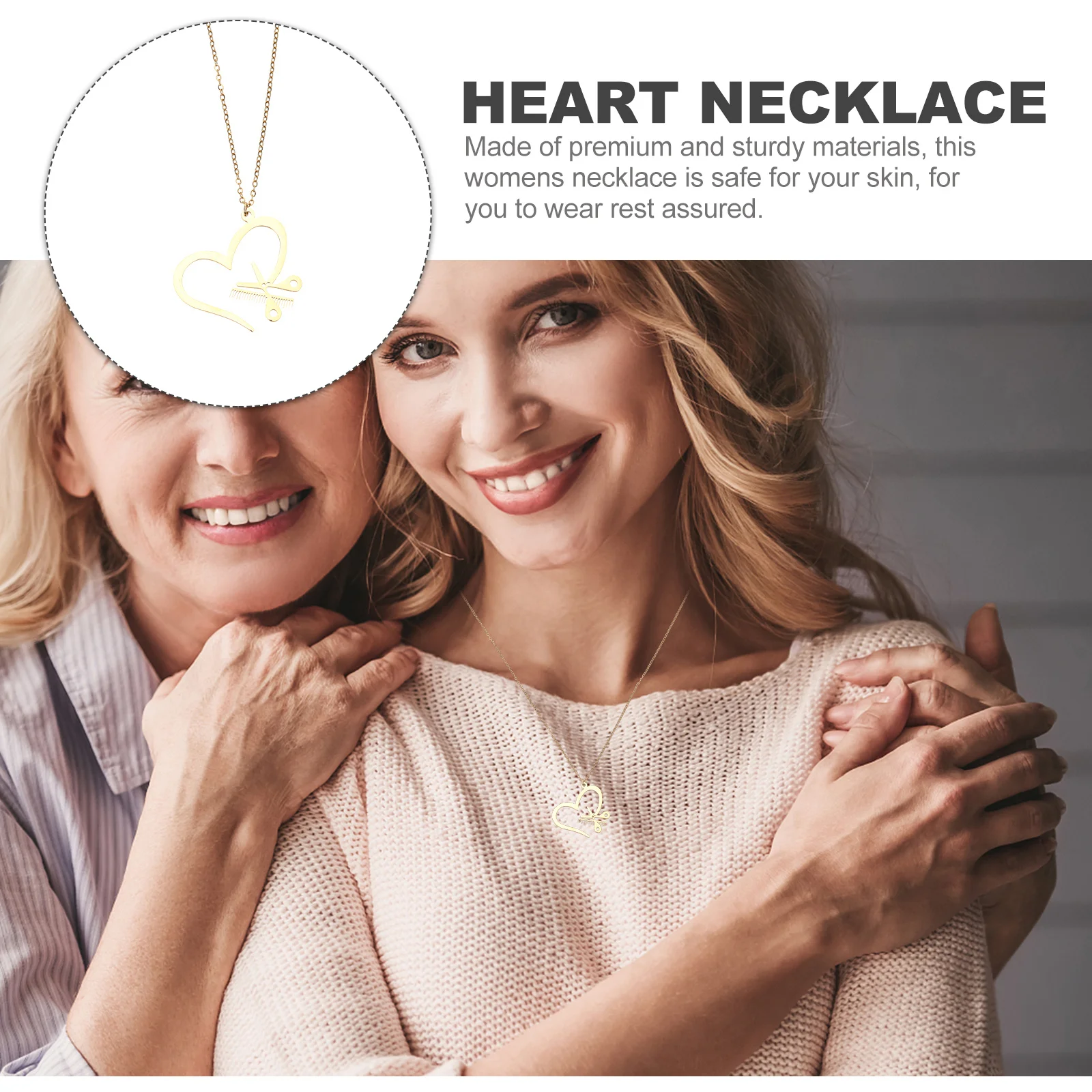 المرأة القلب قلادة مقص مشط قلادة لذيذ سلسلة الترقوة مجوهرات عصرية هدية للمناسبات الخاصة