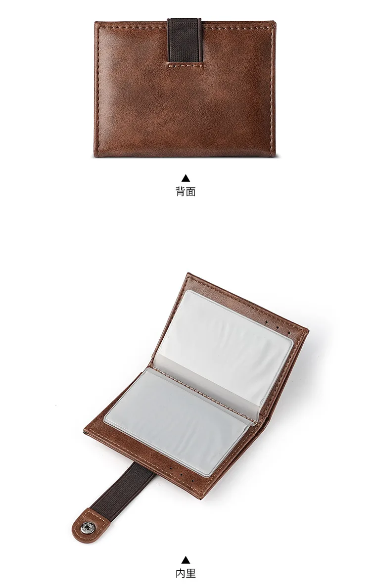 Women Men Pu Leather Slim Wallet Small Male Credit ID Card Holder Vintage Multi-Card Driving License Case for Women Men