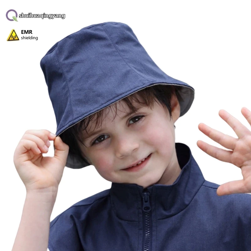 Authentic electromagnetic radiation protective metal fiber double-layer cap Home appliance EMF shielding children sunshade cap