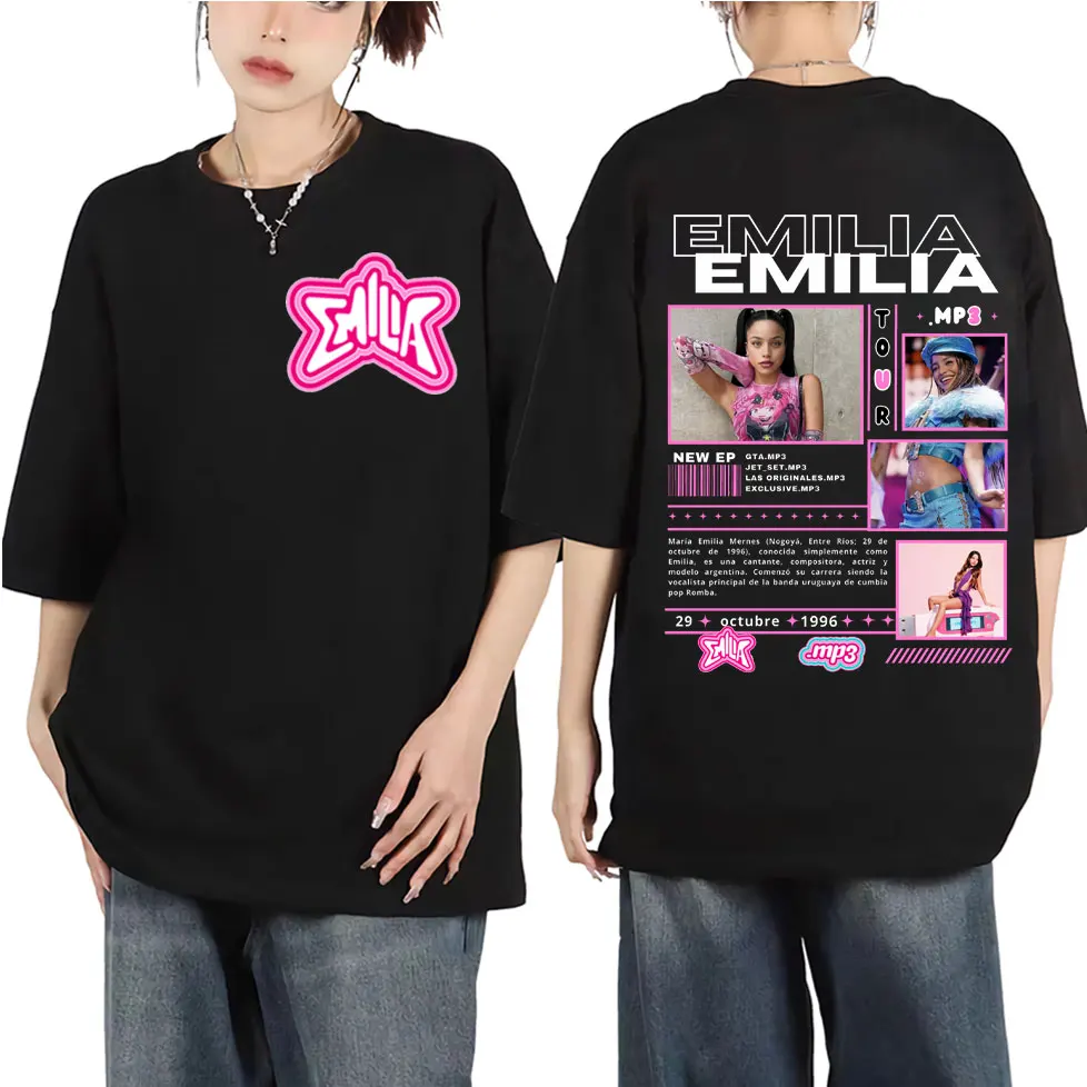 

Singer Emilia Mernes MP3 Tour T-shirt Y2k Fashion Aesthetic Clothing T Shirt Men Women High Quality Cotton Short Sleeve T-shirts