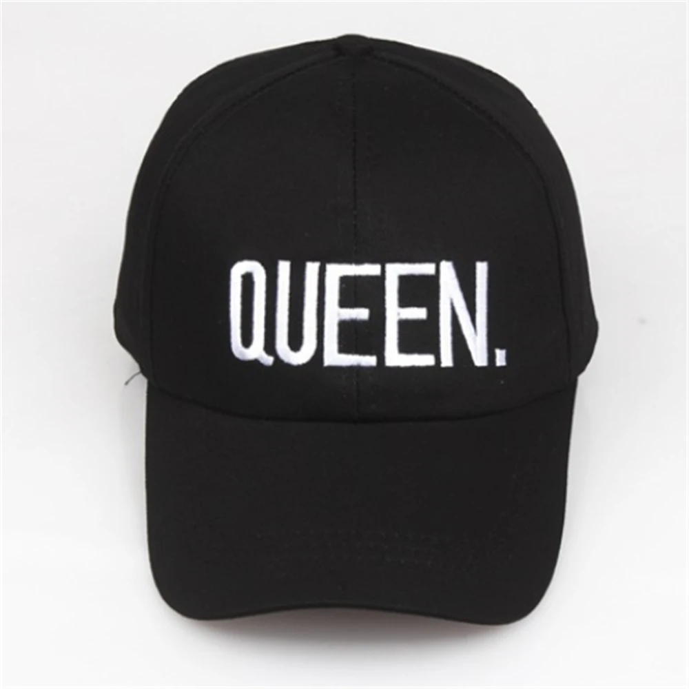 Spring Summer Pure Cotton Couple Baseball Caps King Queen Embroidered Adjustable Casual Sun Hats