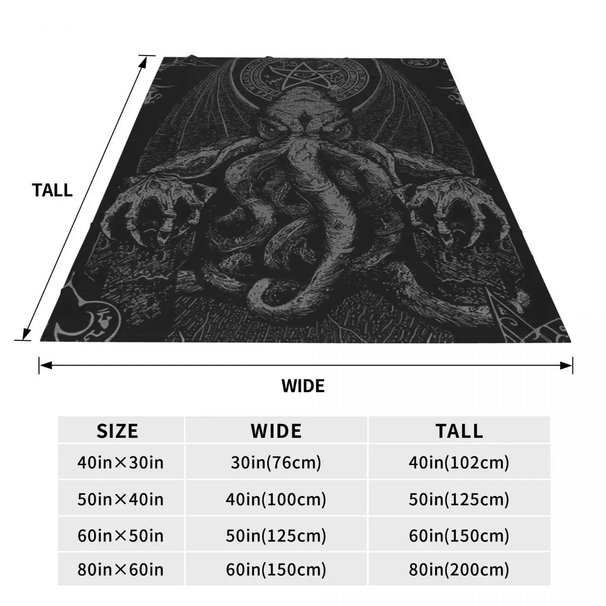 Cthulhu Mythos Lovecraft Horror Blankets Soft Warm Flannel Throw Blanket Bedspread for Bed Travel Home Sofa