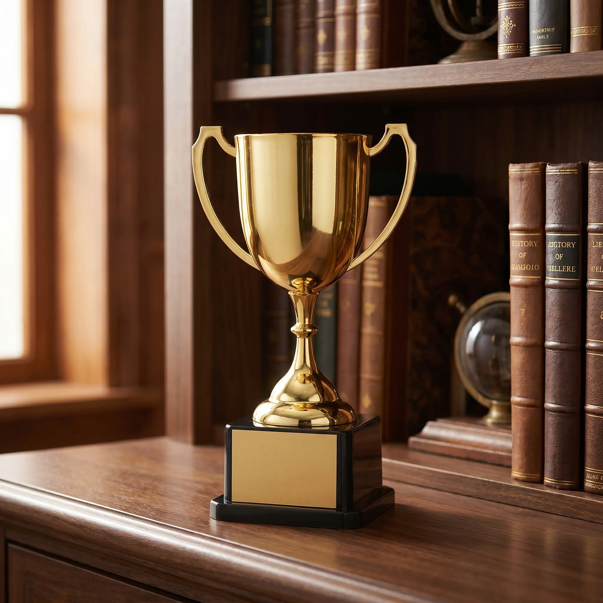 Plastic Gold Trophy Award Cup Small Lightweight Base Design for Competition Sports Game Party Prize Plastic Trophy