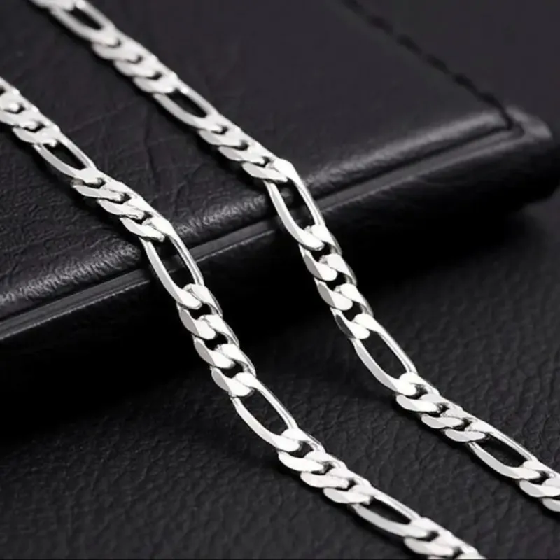 BOCAI New S925 Sterling Silver Fashionable And Simple Electroplated Side Body Mother Chain Selected Gifts For Men And Women