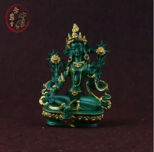 Green Tara Mantra Bodhisattva Buddha Vajrayana Statue Chinese Tantra Kwan Yin