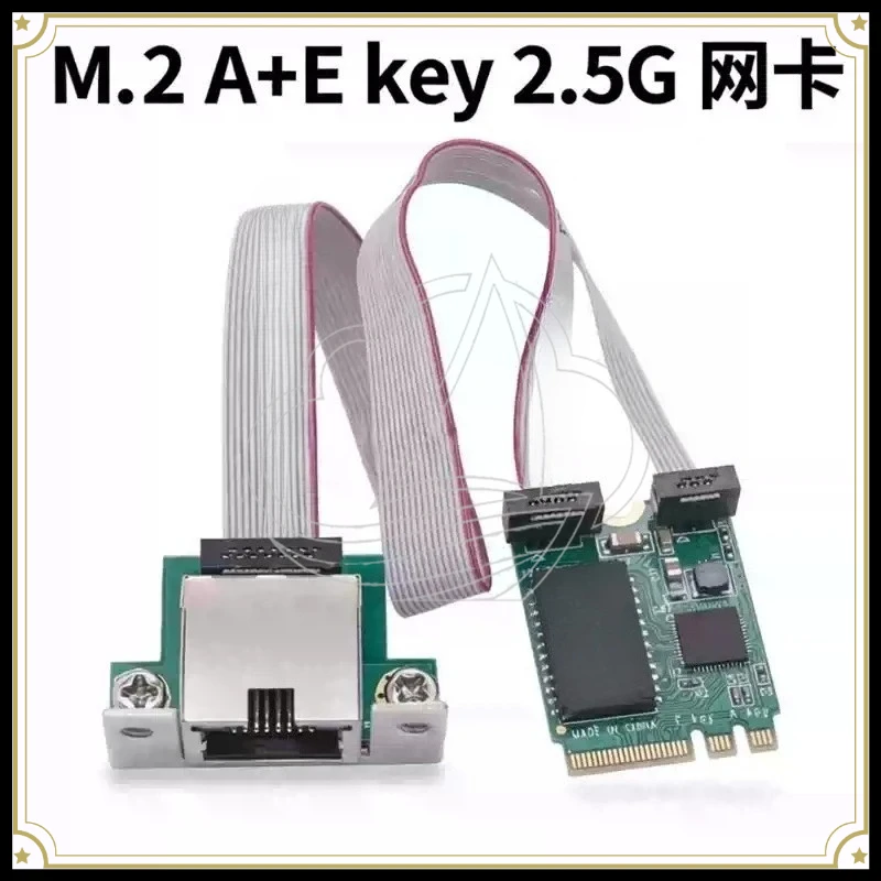 M.2 A+E 2.5G Ethernet Card, 2500Mbps RTL8125B Chip High  Adapter for Soft Router