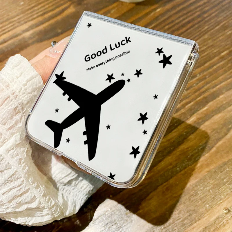 حافظة بنمط خريطة السفر لهاتف سامسونج جالاكسي Z Flip 7 FE 6 5 4 3 5G غطاء هاتف صلب قابل للطي لهاتف جالاكسي Z Flip7 Flip6 Flip5 Flip4