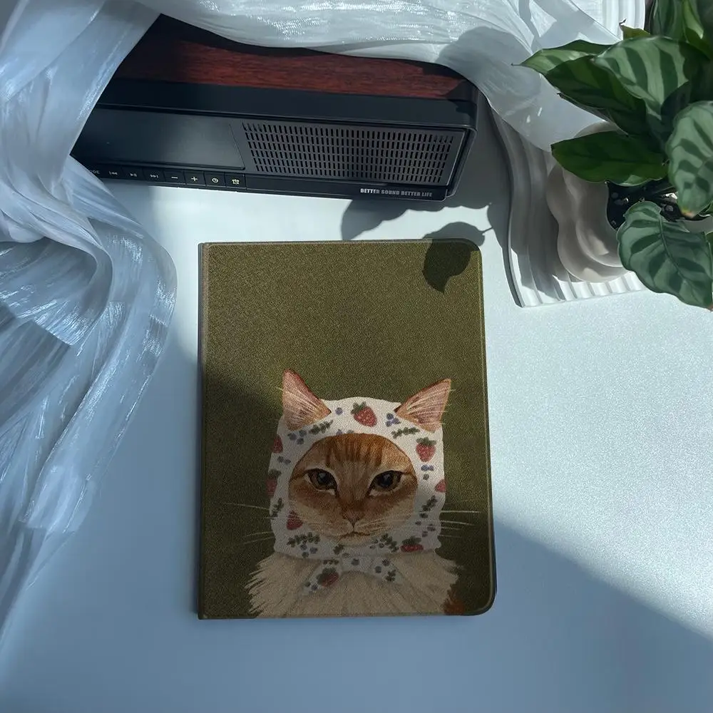 

Strawberry Turban Cat ipad case For Apple Air 10.9 iPad Pro 2020 Cover for iPad 10.2 11 12.9in 2021 Mini 5 6 Case