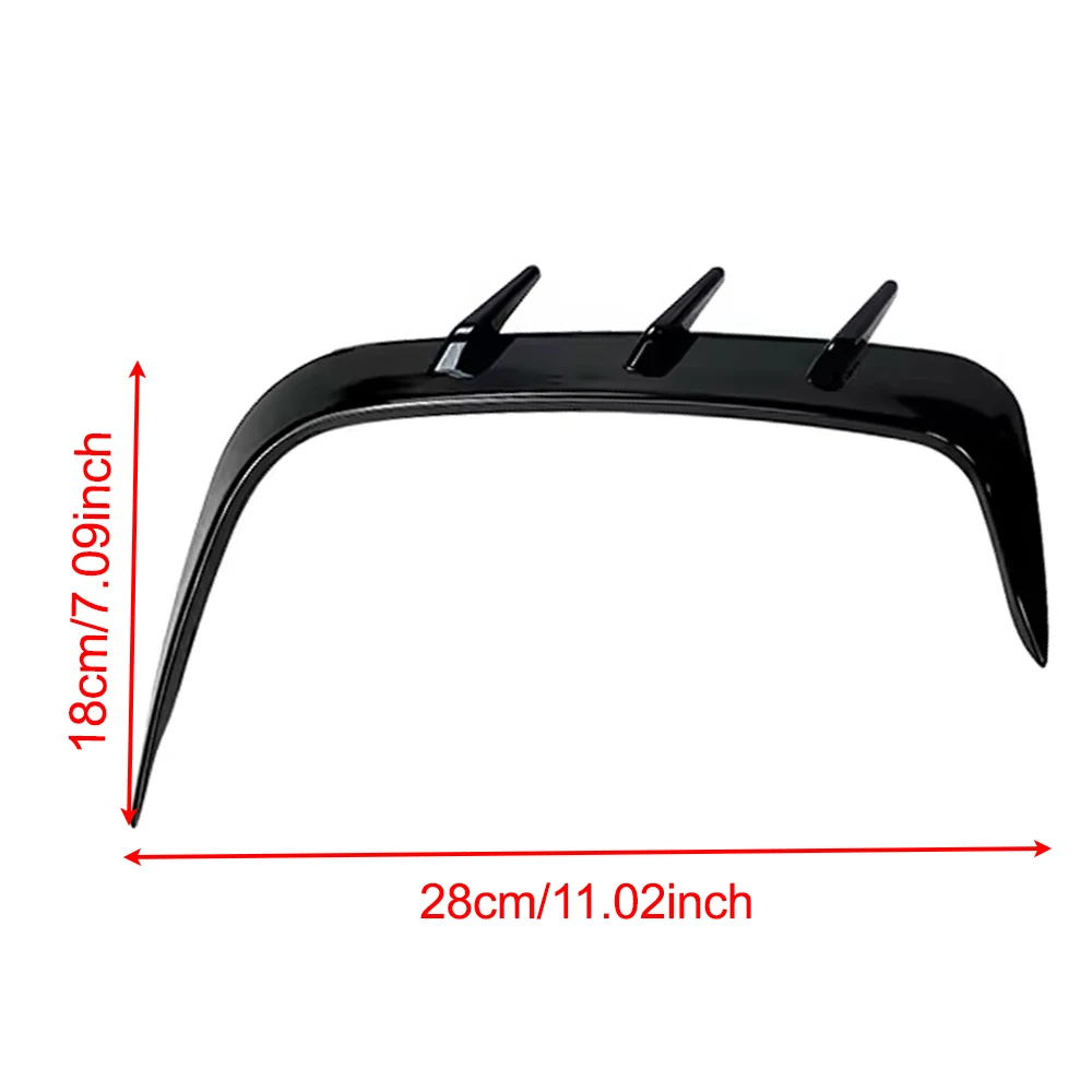 2pcs Rear Bumper Spoiler Air Vent Cover Splitter Gloss Black for BMW G22 G23 425i 430i M440i M Sport 2020-2021