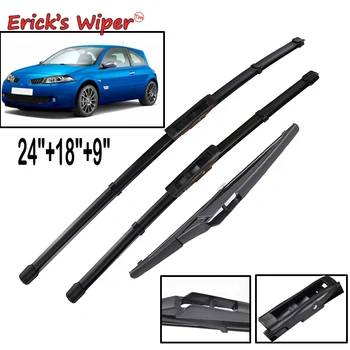 Erick's – jeu de balais d'essuie-glace avant et arrière, pour Renault Megane 2 Hatchback 2006 – 2008, fenêtre de pare-brise 24 