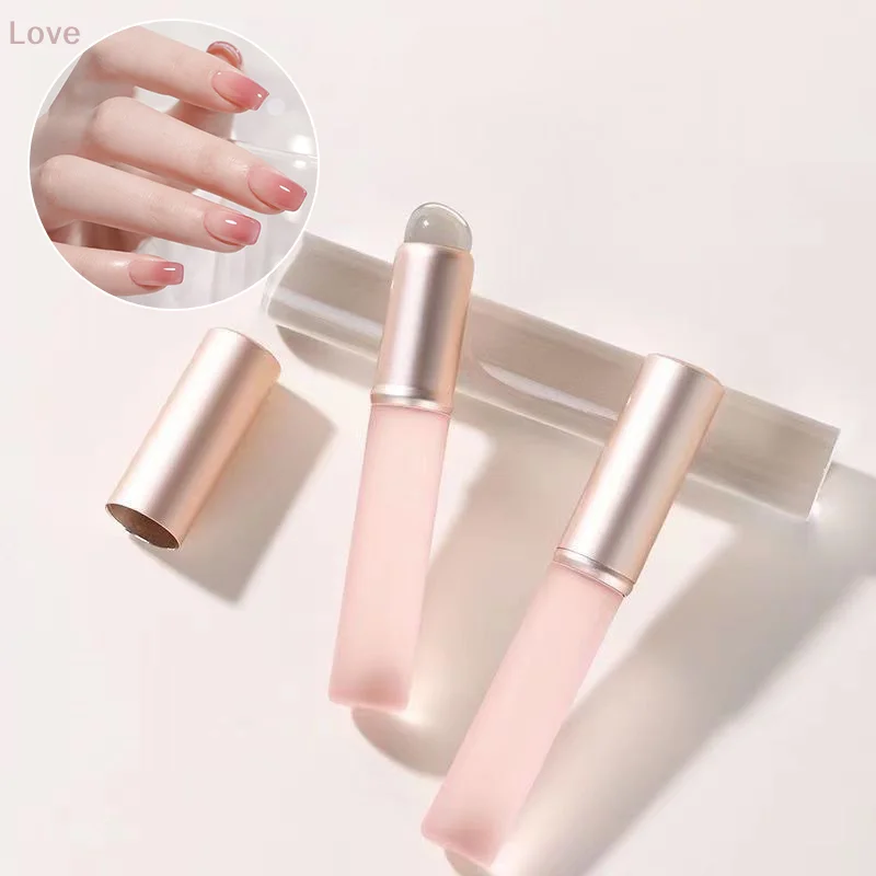 Nail Art Silicone Applicator Stick Chrome Pigment Dust Applying Gradient Shading Pen Easy Daub Powder Silicone Nail Brushes