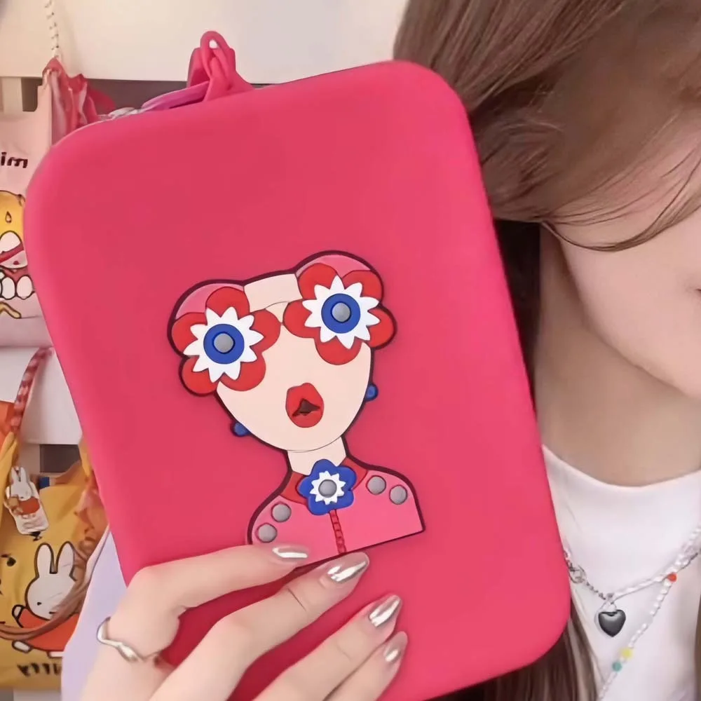 Cartera de muñeca de silicona antipérdida, bolsa de almacenamiento moderna y ligera creativa para mujer, funda blanda con cremallera cosida de estilo étnico para mujer