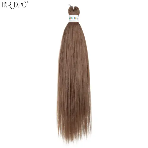 26Inch Easy Braids Hair Synthetic Colourful Pre Stretched Braiding Hair Extensions Jumbo Braids Ombre Yaki Long Straight Hair - Image 41