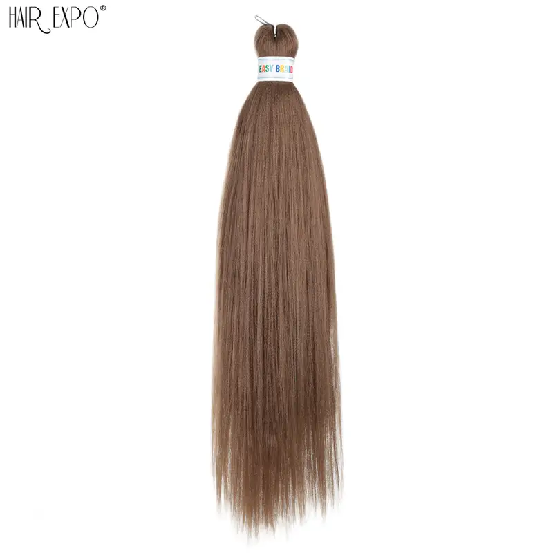 26Inch Easy Braids Hair Synthetic Colourful Pre Stretched Braiding Hair Extensions Jumbo Braids Ombre Yaki Long Straight Hair - Image 41