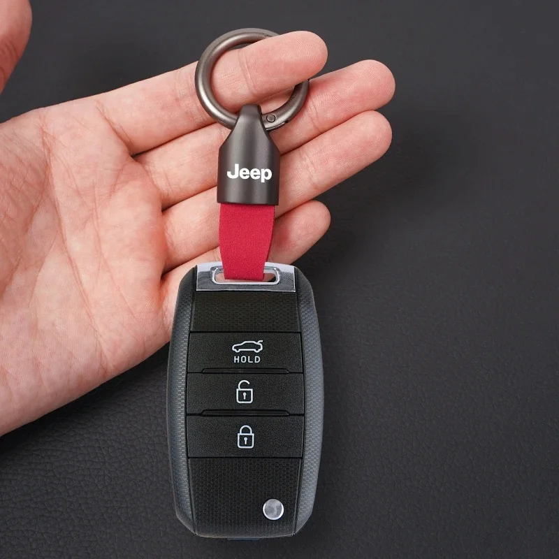

Anti-Scratch Decorative Zinc Alloy Car Key Ring for Jeep Renegade Wrangler JK JL Grand Cherokee Compass Patriot Car Accessories