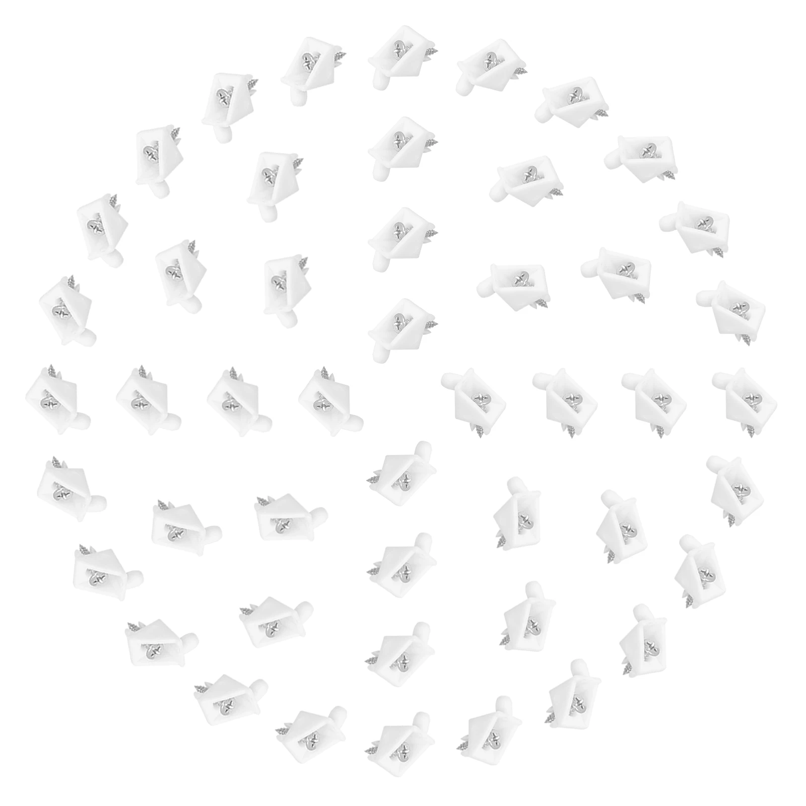 

50 set Plastic Corner Brace Wedge Drawer Bottom Support 90° Angle Joint Reinforcement Cabinet Wedge Furniture Repair Kit