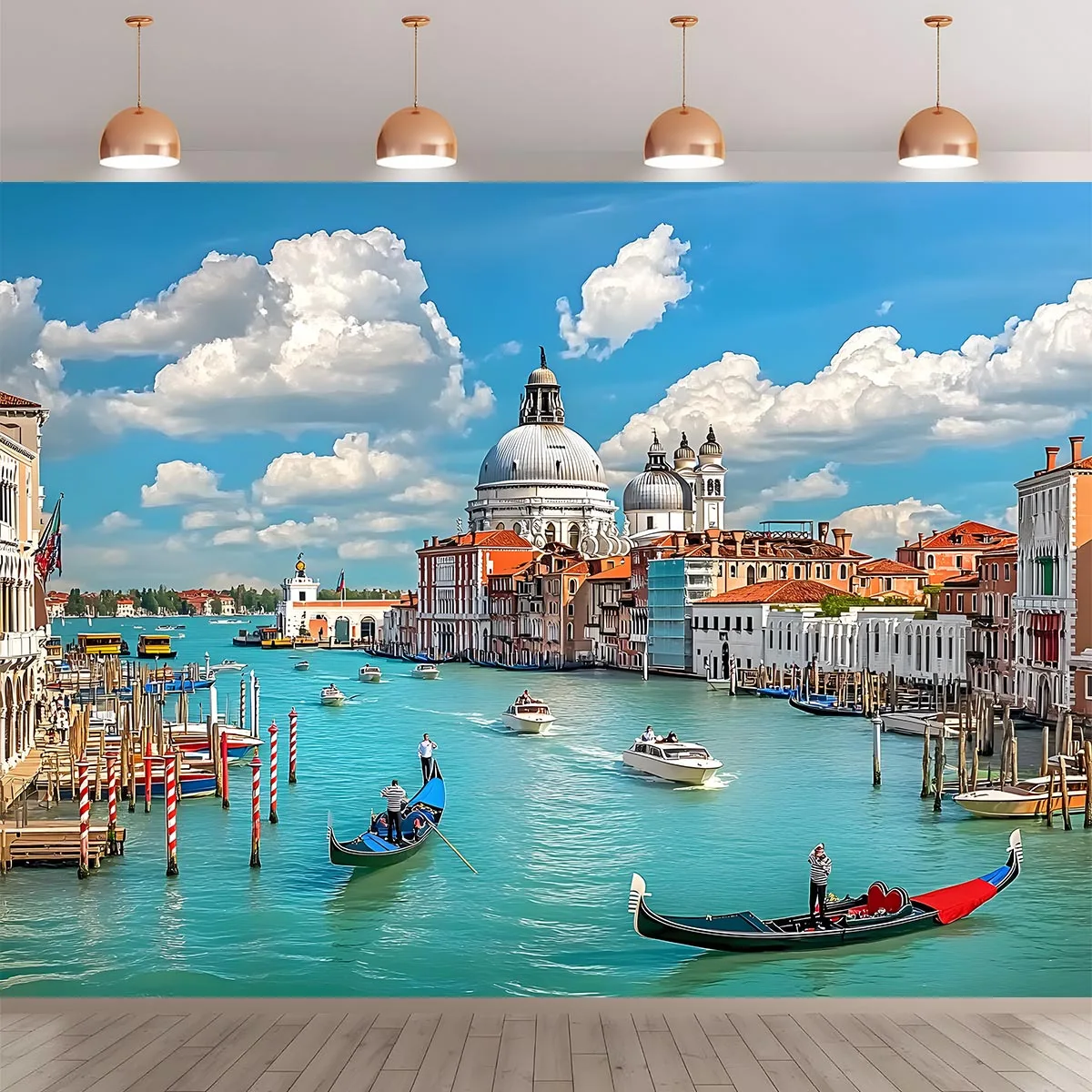 Venice Italy Canal Tapestry European Cityscape Wall Art Travel Decor Grand Canal Gondola Boat Architecture Scenery Living Room