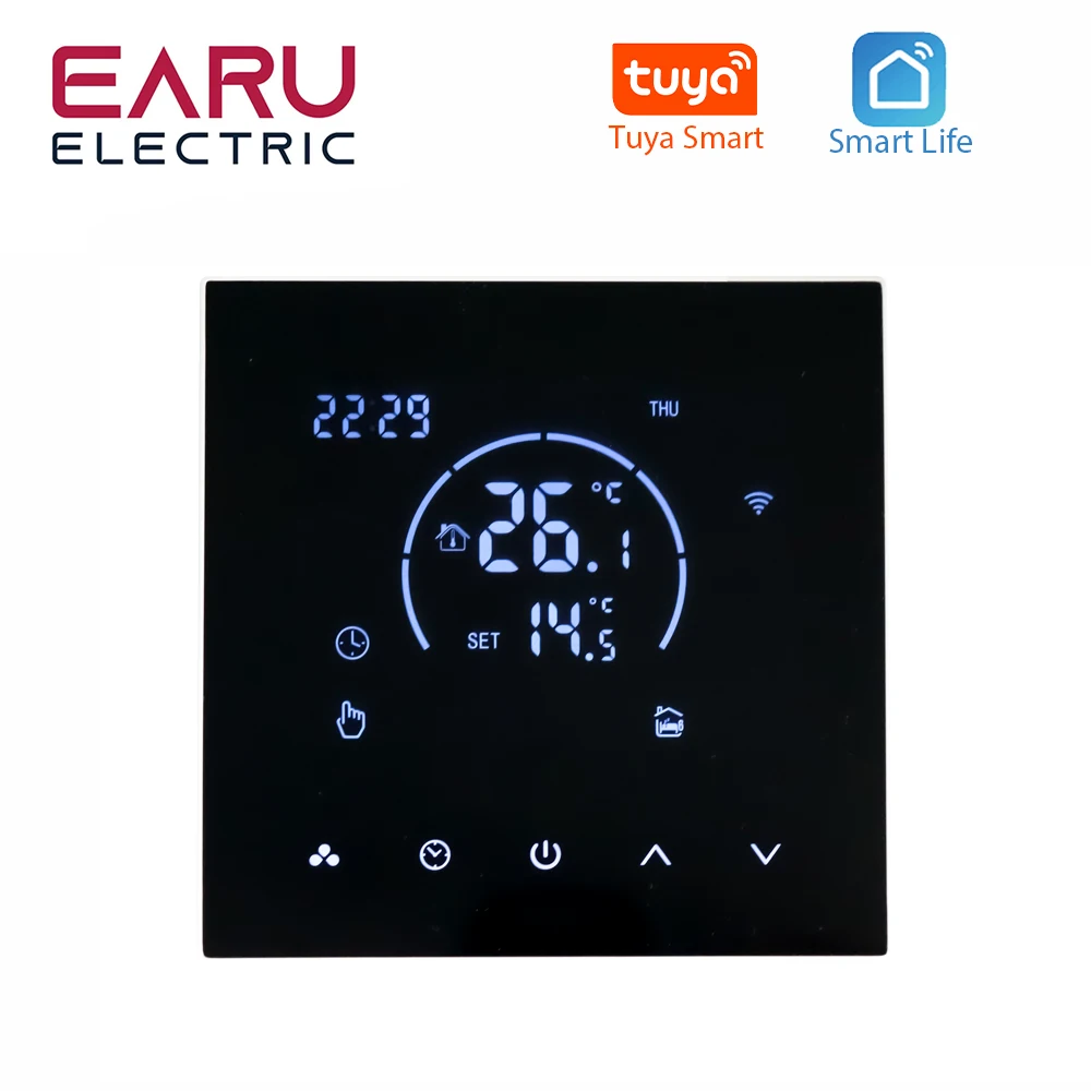 

TUYA WiFi Thermostat Temperature Controller Water Electric Floor Heating TRV AC100V-240V 3A 16A Digital LCD Display Wall Mounted