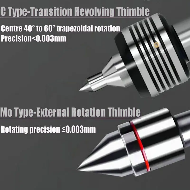 Tip Turning Center Tool CNC Rotation Thimble MT2 MT3 MT4 MT5 MT6 Lathe Morse Taper Cone Double Top External Live Rotary Centre