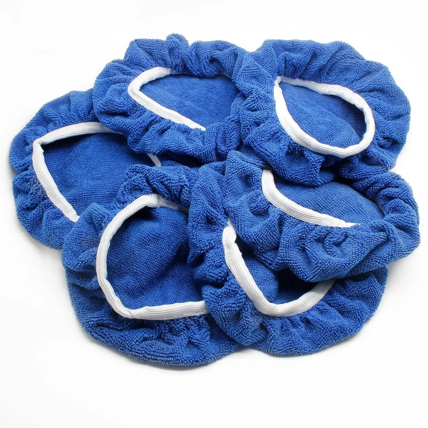 Microfiber Car Waxing Polishing Bonnet Set 5-10 Inch Buffer Pads Ultra Fine Fiber For Auto Detailing Polish Wax Applicator Kit