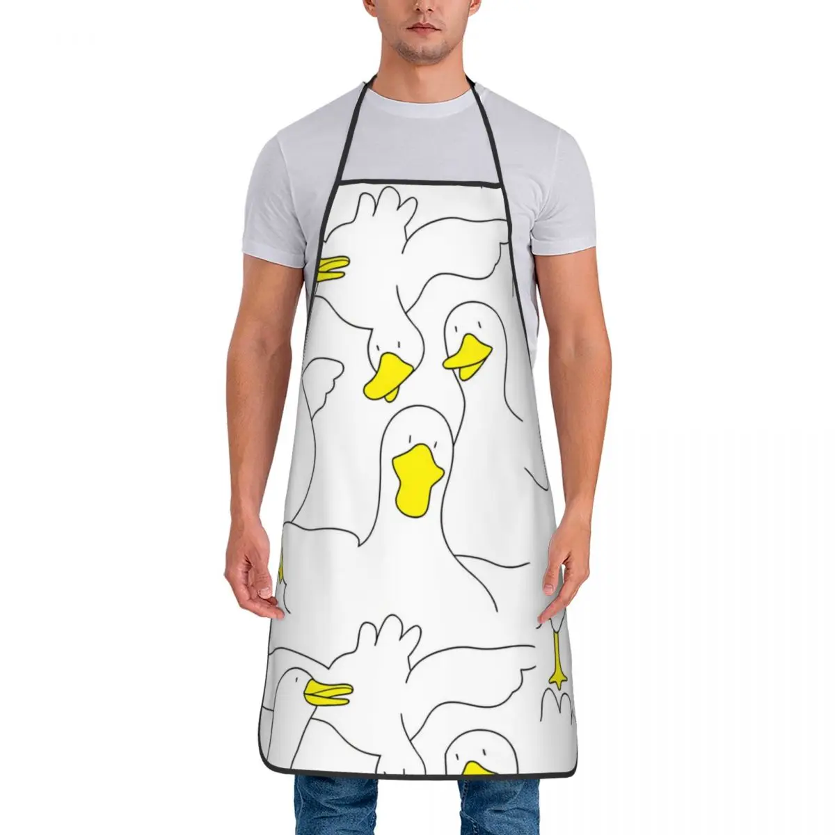 Funny Humor Apron Men Women Unisex Kitchen Chef Rubber Duck Tablier Cuisine Cooking Baking Painting