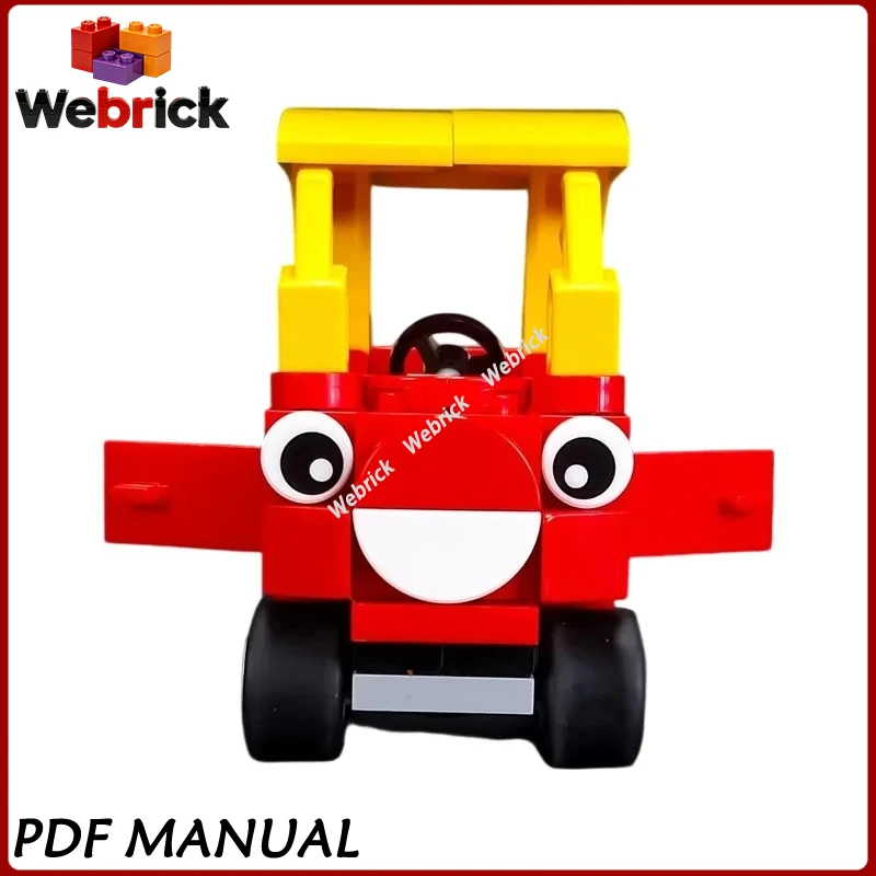 Retro Nostalgic Childhood Car Bricks, Classic Compact Toy Car Design, Handmade Assembled Vehicle Model, Creative Building Block