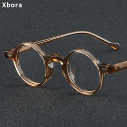 Xbora Men's Round Acetate Eyeglass Frames, Retro Optics, Stylish Classic, Luxury Fashion Women's Prescription Glasses 98206