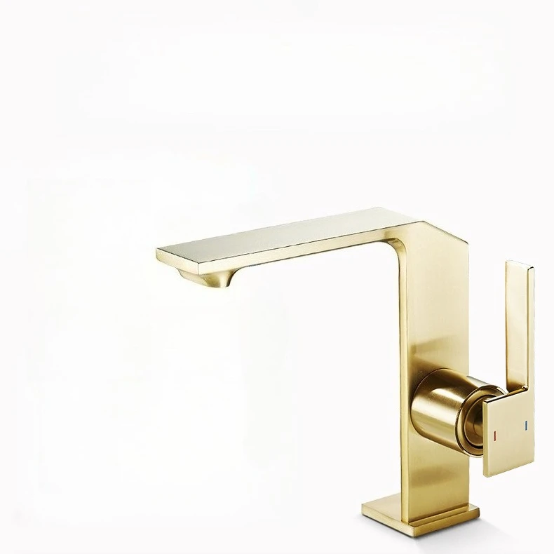 

wash basin, hot and cold, faucet, brass, brushed, golden gun gray, household