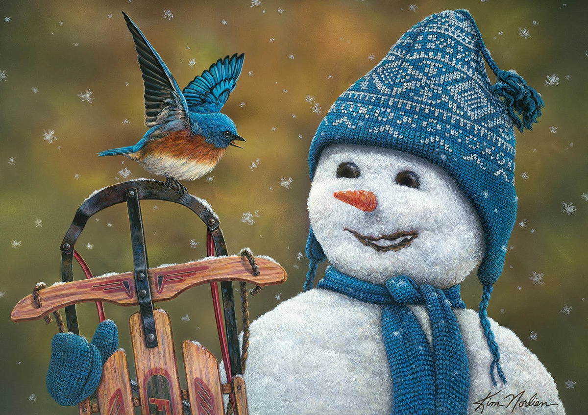 

500/1000 PCS Jigsaw PuzzleHoliday Collection: Snow Brother Home Family Activity Games for Gameroom Bedroom Home Decor Frameless