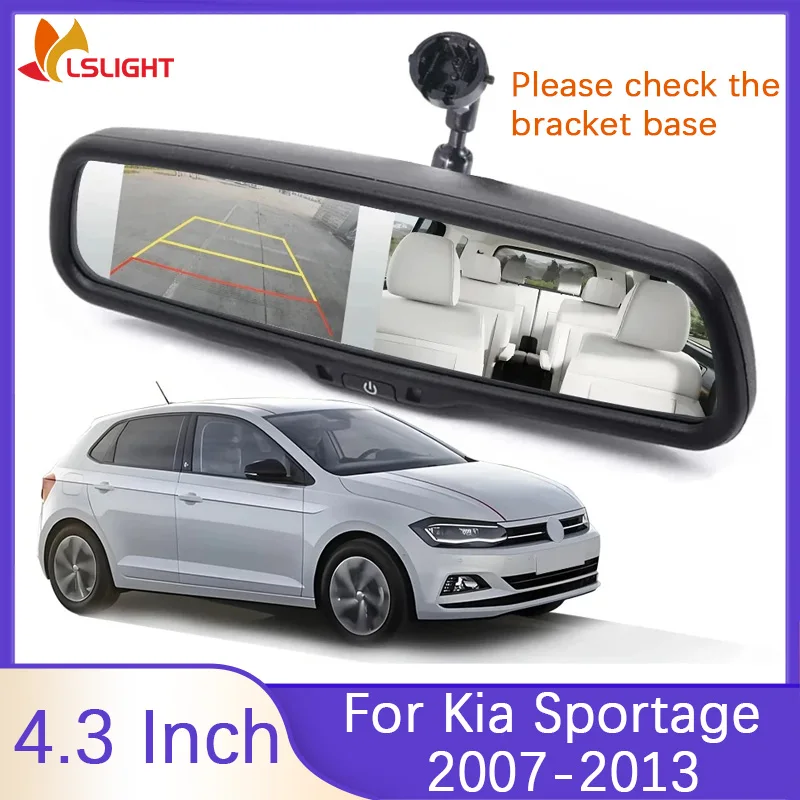 4.3 Inch OEM Car Rearview Mirror Screen For Kia Sportage 2007 2008 2009 2010 2011 2012 2013 With Original Special Bracket