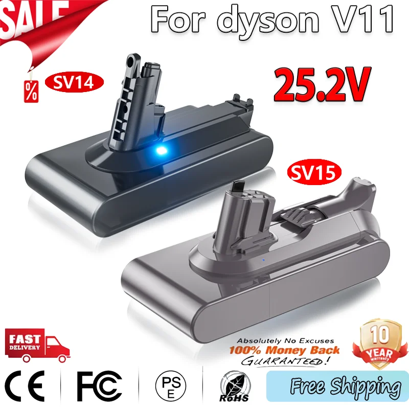 25,2 В для Dyson V11 SV14 SV15 аккумуляторная серия пылесоса Fluffy V11 Absolute Extra V11 Absolute V11 Animal 970145-02 аккумулятор 25,2 В для Dyson V11 SV14 SV15 аккумуляторная серия пылесоса Fluffy V11 Absolute Extra V11 Absolute V11 Animal 970145-02 аккумулятор