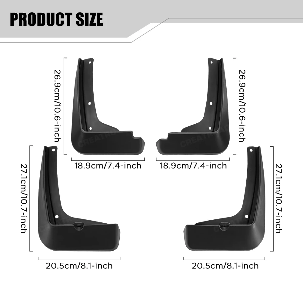 Maßgefertigte 4-teilige Schmutzfänger für Hyundai Tucson TL 2015 2016 2017 2018 2019 Ohne Bohren Spritzschutz Auto-Kotflügel Zubehör – Detail 3