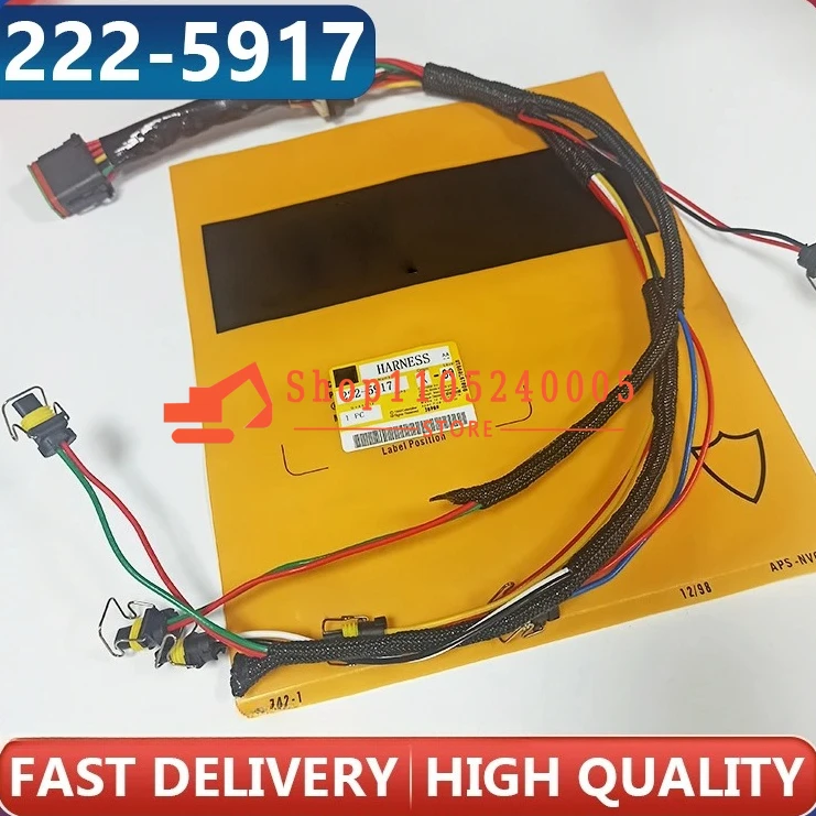 

Жгут проводов топливной форсунки C7, жгут проводов экскаватора 222-5917 2225917 для деталей багажника экскаватора E325D E329D