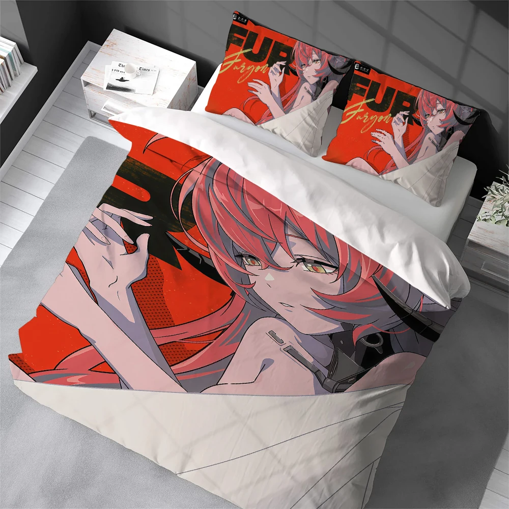 طقم غطاء لحاف من Magus Zenless Zone Zero سرير قطني ناعم الغسيل مكون من 3 قطع صيفي مريح للطلاب عنبر منزلي للأطفال